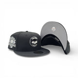 Black Chicago Cubs Gray Bottom 1990 All Star Game Side Patch New Era 59Fifty Fitted