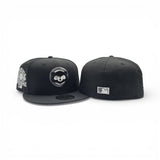 Black Chicago Cubs Gray Bottom 1990 All Star Game Side Patch New Era 59Fifty Fitted