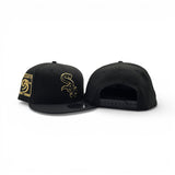 Black Chicago White Sox Gold Logo Gray Bottom 95 Years Side Patch New Era 9Fifty Snapback