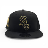 Black Chicago White Sox Gold Logo Gray Bottom 95 Years Side Patch New Era 9Fifty Snapback