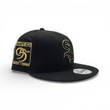 Black Chicago White Sox Gold Logo Gray Bottom 95 Years Side Patch New Era 9Fifty Snapback