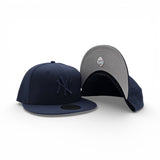 Tonal Navy Blue New York Yankees Gray Bottom Color Pack New Era 59Fifty Fitted