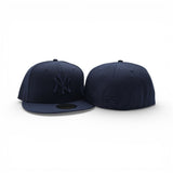 Tonal Navy Blue New York Yankees Gray Bottom Color Pack New Era 59Fifty Fitted