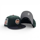 Green Chicago Cubs Navy Blue Visor Gray Bottom Be Alert Foul Balls Side Patch New Era 59Fifty Fitted