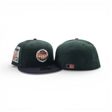 Green Chicago Cubs Navy Blue Visor Gray Bottom Be Alert Foul Balls Side Patch New Era 59Fifty Fitted