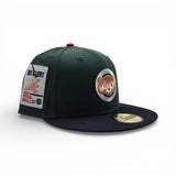 Green Chicago Cubs Navy Blue Visor Gray Bottom Be Alert Foul Balls Side Patch New Era 59Fifty Fitted