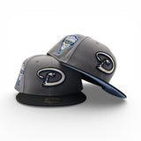 Storm Gray Arizona Diamondbacks Black Visor Icy Blue Bottom 1998 Inaugural Season Side Patch New Era 59Fifty Fitted