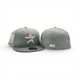Everest Green Houston Astros Dark Gray Visor pink Bottom 2000 Inaugural Season Side Patch New Era 59Fifty Fitted