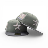 Everest Green Houston Astros Dark Gray Visor pink Bottom 2000 Inaugural Season Side Patch New Era 59Fifty Fitted