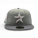 Everest Green Houston Astros Dark Gray Visor pink Bottom 2000 Inaugural Season Side Patch New Era 59Fifty Fitted