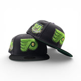 Dark Gray Philadelphia Flyers Black Visor Green Bottom 50th Anniversary Side Patch New Era 59Fifty Fitted