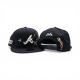 Navy Blue Atlanta Braves Pink Bottom Looney Tunes Lola Bunny 9Fifty Snapback