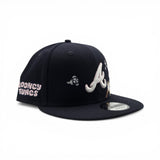 Navy Blue Atlanta Braves Pink Bottom Looney Tunes Lola Bunny 9Fifty Snapback