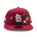 Red St. Louis Cardinals Pink Bottom Looney Tunes Lola Bunny 9Fifty Snapback