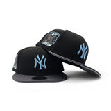 Black New York Yankees Dark Gray Visor Gray Bottom 2000 Subway Series Side Patch New Era 59Fifty Fitted