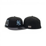 Black New York Yankees Dark Gray Visor Gray Bottom 2000 Subway Series Side Patch New Era 59Fifty Fitted