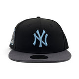 Black New York Yankees Dark Gray Visor Gray Bottom 2000 Subway Series Side Patch New Era 59Fifty Fitted