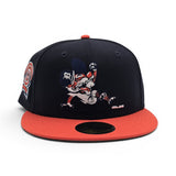 Navy Blue Detroit Tigers Orange Visor Gray Bottom 1968 World Series Champions Side Patch New Era 59Fifty Fitted