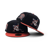 Navy Blue Detroit Tigers Orange Visor Gray Bottom 1968 World Series Champions Side Patch New Era 59Fifty Fitted