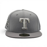 Dolphin Gray Texas Rangers Gray Visor Green Bottom Final Season Side Patch New Era Fitted
