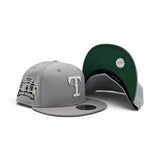 Dolphin Gray Texas Rangers Gray Visor Green Bottom Final Season Side Patch New Era Fitted