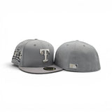 Dolphin Gray Texas Rangers Gray Visor Green Bottom Final Season Side Patch New Era Fitted