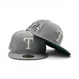 Dolphin Gray Texas Rangers Gray Visor Green Bottom Final Season Side Patch New Era Fitted