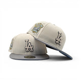 Off White Los Angeles Dodgers Gray Visor Icy Blue Bottom 40th Anniversary Side Patch New Era Fitted