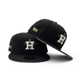 Black Houston Astros Pink Bottom MLB Batterman Side Patch New Era Fitted