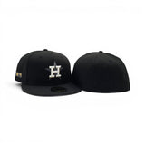 Black Houston Astros Pink Bottom MLB Batterman Side Patch New Era Fitted