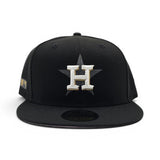 Black Houston Astros Pink Bottom MLB Batterman Side Patch New Era Fitted