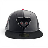 Storm Gray/Graphite Pinwheel Chicago Cubs Black Visor Gray Bottom 1990 All Star Game Side Patch New Era 59Fifty Fitted