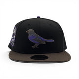 Black Baltimore Orioles Brown Visor Gray Bottom 30th Anniversary Side Patch New Era 59Fifty Fitted