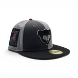 Storm Gray/Graphite Pinwheel Chicago Cubs Black Visor Gray Bottom 1990 All Star Game Side Patch New Era 59Fifty Fitted