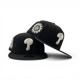 Black Philadelphia Phillies Ivory logo Gray Bottom 1942 All Star Game Side Patch New Era 59Fifty Fitted