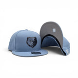Sky Blue Memphis Grizzlies Gray Bottom 2026 NBA Draft Rhinestone Logo New Era 9Fifty Snapback
