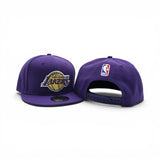 Purple Los Angeles Lakers Gray Bottom 2026 NBA Draft Rhinestone Logo New Era 9Fifty Snapback