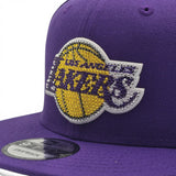 Purple Los Angeles Lakers Gray Bottom 2026 NBA Draft Rhinestone Logo New Era 9Fifty Snapback