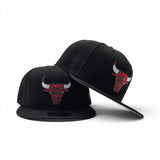 Black Chicago Bulls Gray Bottom 2026 NBA Draft Rhinestone Logo New Era 9Fifty Snapback