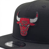 Black Chicago Bulls Gray Bottom 2026 NBA Draft Rhinestone Logo New Era 9Fifty Snapback