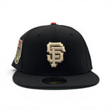 Black San Francisco Giants Green Bottom 1984 All Star Game Side Patch New Era 59Fifty Fitted