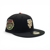 Black San Francisco Giants Green Bottom 1984 All Star Game Side Patch New Era 59Fifty Fitted