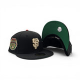 Black San Francisco Giants Green Bottom 1984 All Star Game Side Patch New Era 59Fifty Fitted