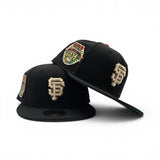 Black San Francisco Giants Green Bottom 1984 All Star Game Side Patch New Era 59Fifty Fitted