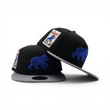 Black Chicago Cubs Dark Gray Visor Gray Bottom Be Alert Foul Balls Side Patch New Era 59Fifty Fitted