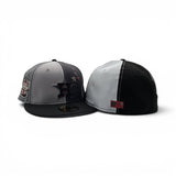 Multi Color Pinwheel Houston Astros Black Visor Gray Bottom 20th Anniversary Side patch New Era 59Fifty Fitted