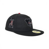 Black Chicago Cubs Gray Bottom Be Alert Foul Balls Side Patch New Era 59Fifty Fitted