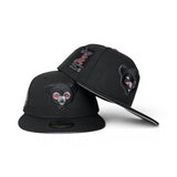 Black Chicago Cubs Gray Bottom Be Alert Foul Balls Side Patch New Era 59Fifty Fitted