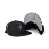 Black Chicago Cubs Gray Bottom Be Alert Foul Balls Side Patch New Era 59Fifty Fitted