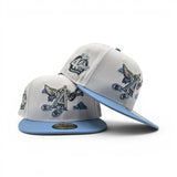 White Los Angeles Angels Sky Blue Visor Gray Bottom 40th Anniversary Side Patch Cartoon Pack New Era 59Fifty Fitted